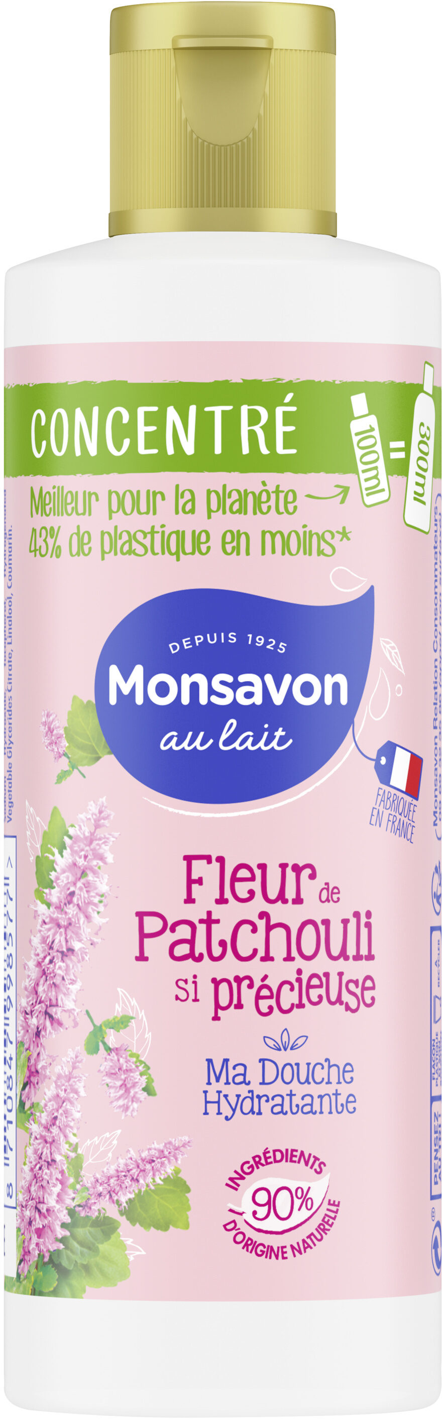Monsavon Gel Douche Femme Concentré Fleur de Patchouli - Produit - fr