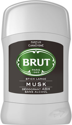 Brut Musk Déodorant Homme Stick Antibactérien Large Original 48h Sans Alcool - Produit - fr