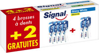Signal Brosse à Dents Shiny White Medium Lot de 6(4+2 Gratuits) - Produit - fr