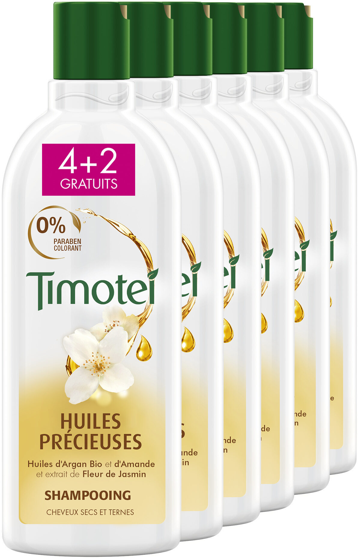 Timotei Shampoing Huiles Précieuses 300ml Lot de 6(4+2 Offerts) - Produit - fr