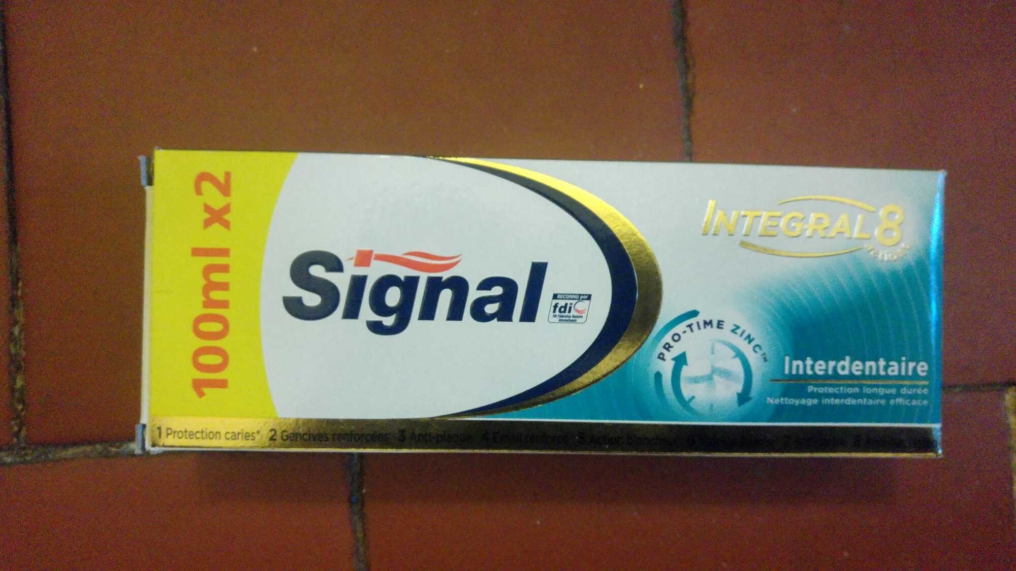 Signal Integral 8 Dentifrice Interdentaire Bitube 100ml - Product - fr