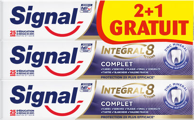 Signal Intégral 8 Dentifrice Complet Tube Lot de 2+1 offert x 75ml - Product - fr