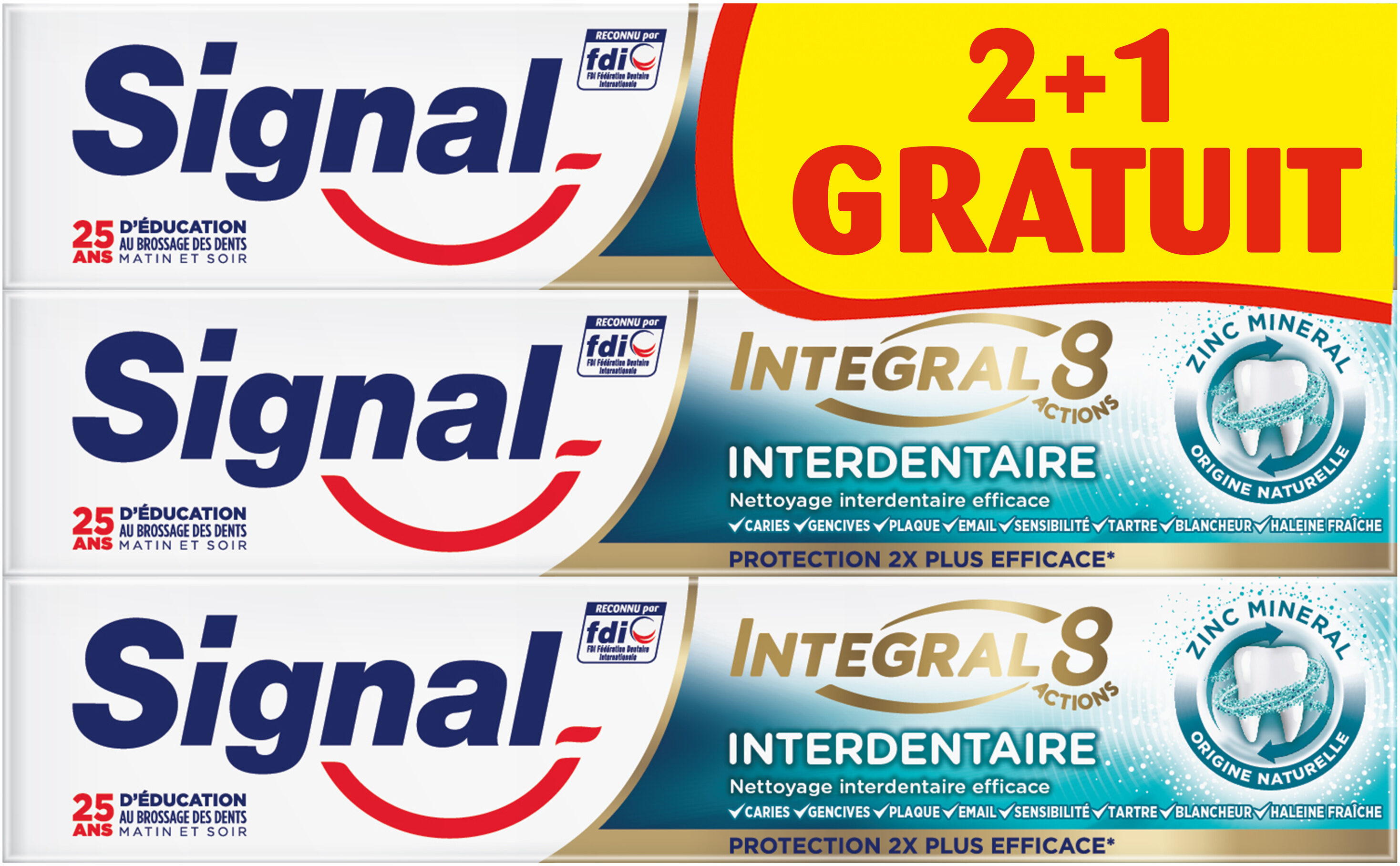Signal Integral 8 Dentifrice Interdentaire 75ml Lot de 3(2+1 Offert) - Product - fr