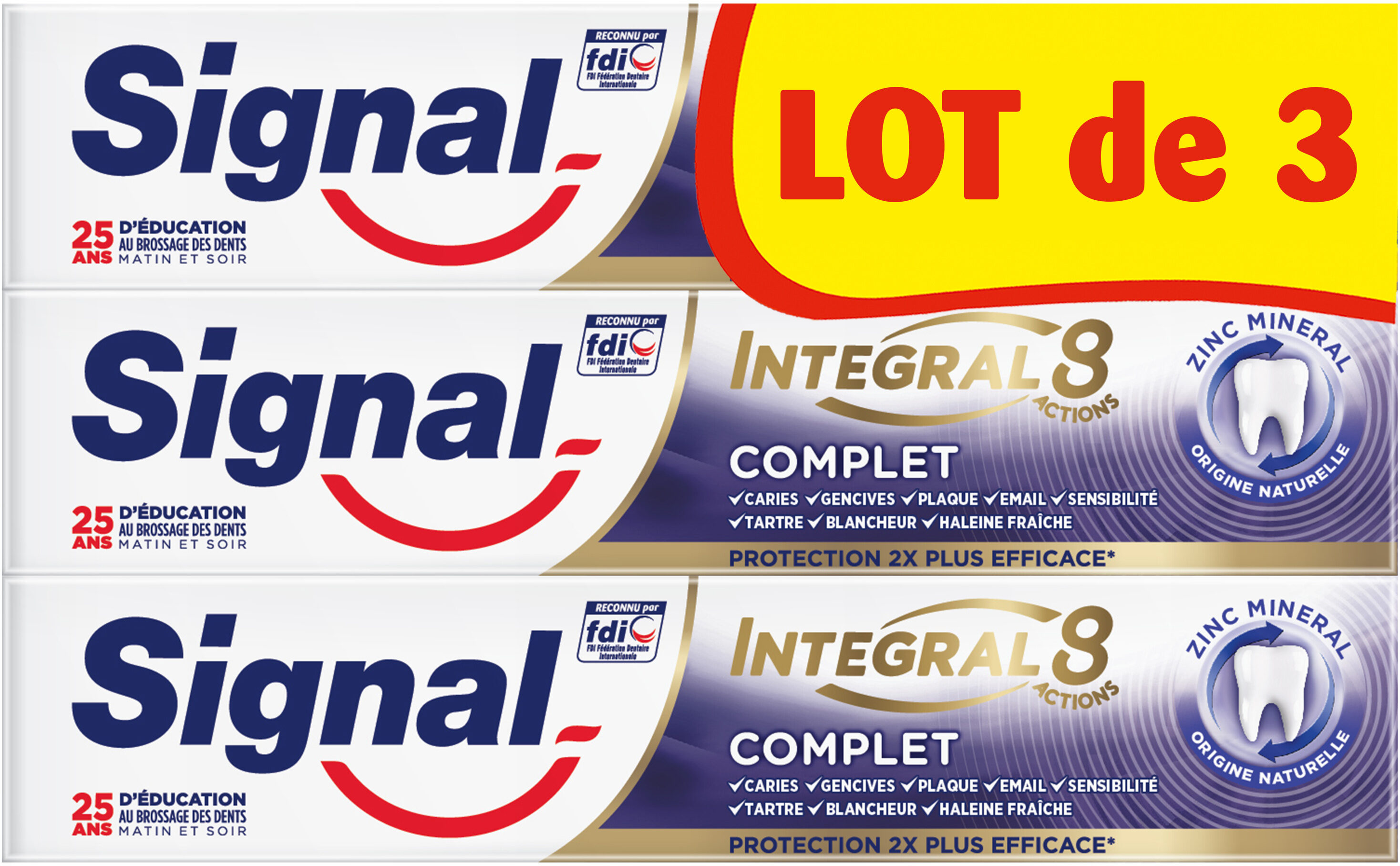 Signal Dentifrice Complet Tube 3x75ml - Product - fr