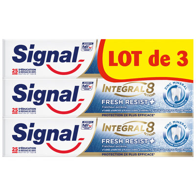 Signal Integral 8 Dentifrice Fresh Resist Plus Tube Lot 3 x 75ml - 2
