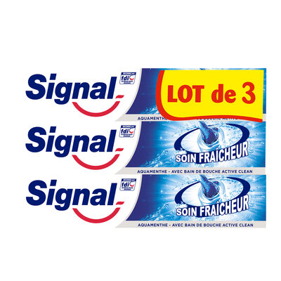 Signal Dentifrice Soin Fraîcheur Aquamenthe 3x75ml - 2