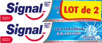 Signal Dentifrice Soin Fraîcheur & Blancheur Crystal Gel 2x75ml - Product - fr