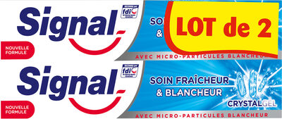 Signal Dentifrice Soin Fraîcheur & Blancheur Crystal Gel 2x75ml - Product