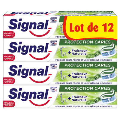 Signal Dentifrice Protection Caries Fraîcheur Naturelle 12x75ml - 2