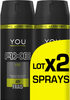 AXE You Déodorant Homme Frais Jour & Nuit Spray Lot 2x150ML - Product