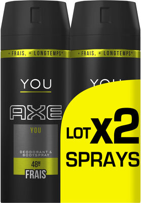 AXE You Déodorant Homme Frais Jour & Nuit Spray Lot 2x150ML - Product - fr
