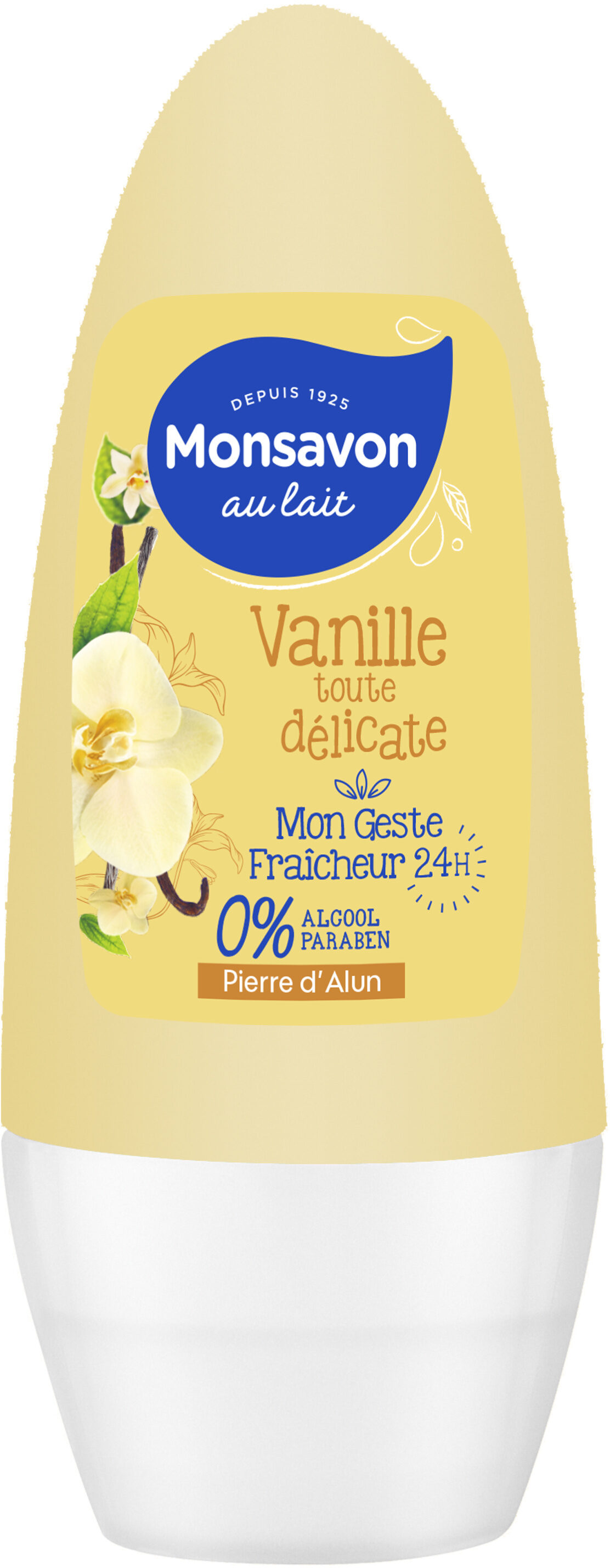 Monsavon Déodorant Femme Bille Vanille Toute Délicate 50ml - Product - fr