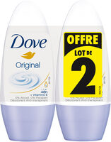 DOVE Déodorant Femme Anti-Transpirant Bille Original 2x50ml - Tuote - fr
