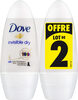 DOVE Déodorant Femme Anti-Transpirant Bille Invisible Dry Lot 2x50ml - Produto