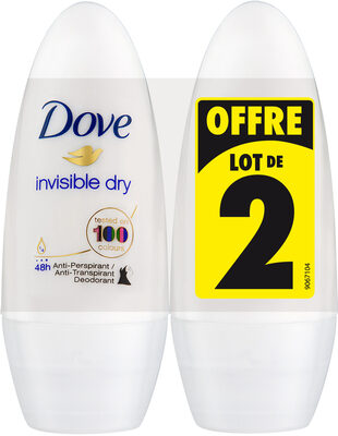 DOVE Déodorant Femme Anti-Transpirant Bille Invisible Dry Lot 2x50ml - Produit - fr