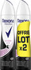 REXONA Déodorant Femme Spray Anti Transpirant Invisible Pure 2x200ml - Produto