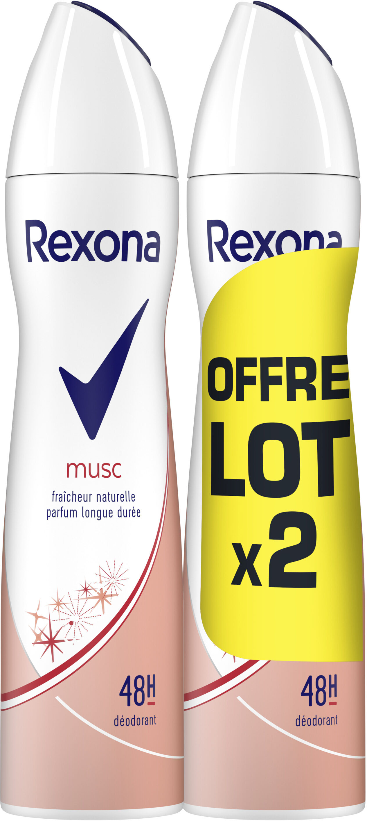 REXONA Déodorant Femme Spray Musc Lot 2X200ML - Produit - fr