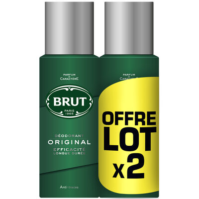 Brut Déodorant Homme Spray Original 2x200ml - 4
