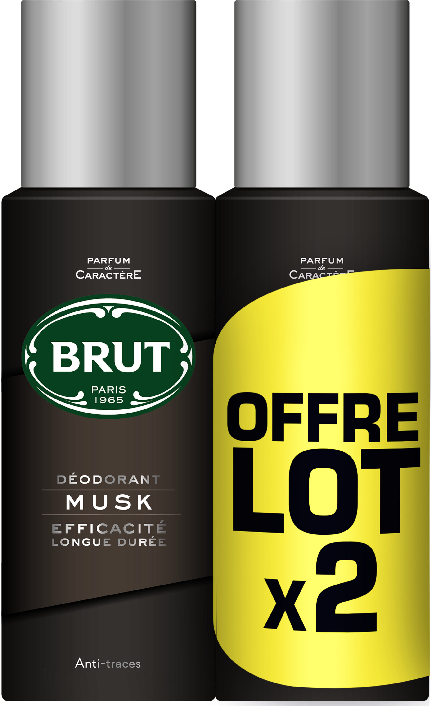 Brut Déodorant Homme Spray Musk 2x200ml - Product - fr