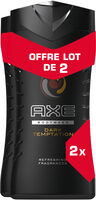 Axe Gel Douche Homme Dark Temptation 12h Parfum Frais 2x250ml - Tuote - fr