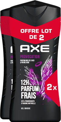 Axe Gel Douche Homme Provocation 12h Parfum Frais 2x250ml - Produktas - fr