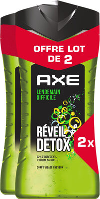 Axe Gel Douche Homme 3-en-1 Lendemain Difficile Réveil Détox 2x250ml - Produktas