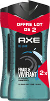 Axe Gel Douche 3-en-1 Homme Re-Load Frais et Vivifiant 2x250ml - Produkto - fr