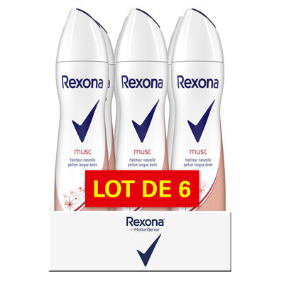 REXONA Déodorant Femme Spray Musc 200ml Lot de 6 - 2