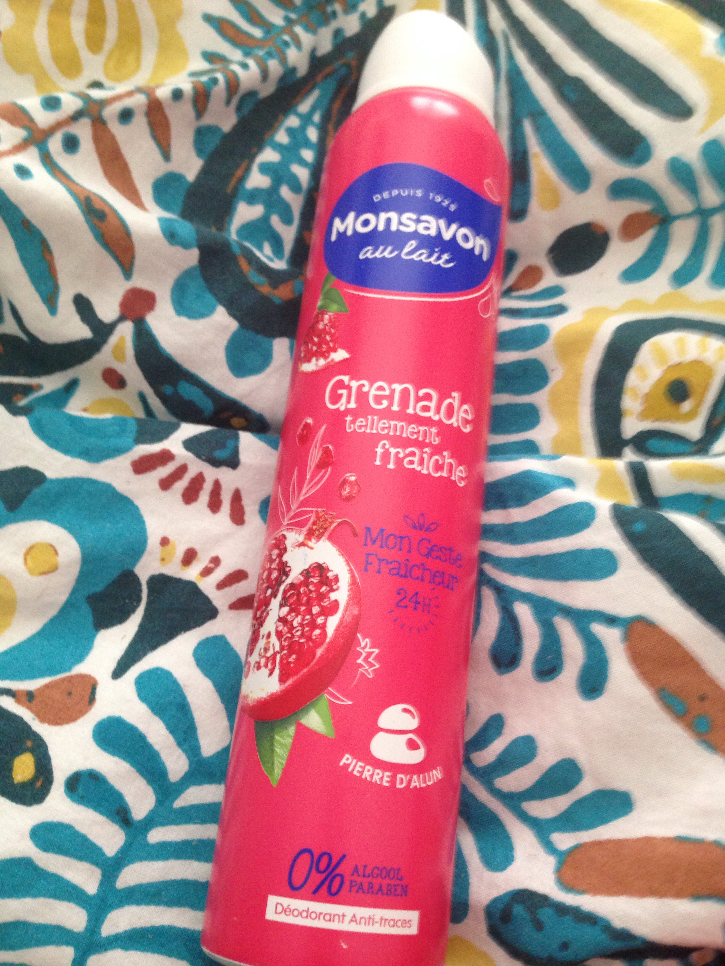 Monsavon Déodorant Femme Spray Antibactérien Grenade & Hibiscus - Product - fr