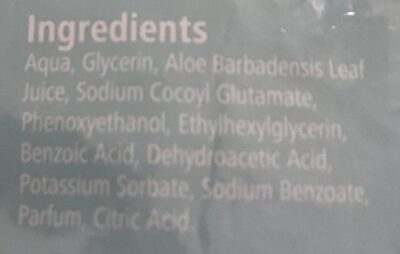 Lingettes bébé sensitive - Ingredients