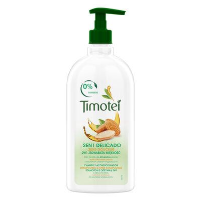 Timotei Shampooing & Apres Shampooing 2en1 Douceur à l'Huile d'Amande douce 100% d'origine naturelle Cheveux Normaux Flacon - 2