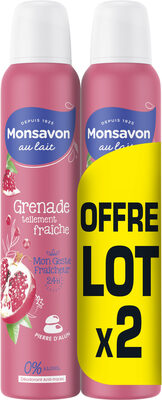 MONSAVON Déodorant Femme Spray Grenade Tellement Fraîche 2x200ml - Produit - fr