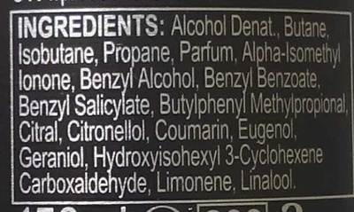 AXE Déodorant Homme Spray Antibactérien Marine - Ingredients