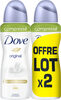 DOVE Déodorant Femme Anti-Transpirant Spray Compressé Original 2x100ml - Produit