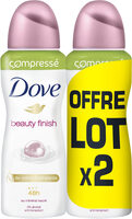 DOVE Déodorant Femme Anti-Transpirant Spray Compressé Beauty Finish 2x100ml - Product - fr