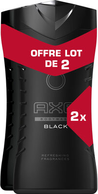 Axe Gel Douche Homme Black 12h Parfum Frais 2x250ml - Produit - fr