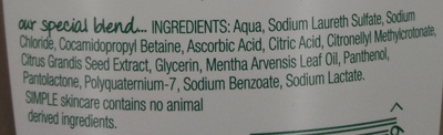 Kind ton skin gentle care handwash anti-bacterial with mint oil - Ingrédients