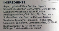 Zendium Dentifrice Protection Complète - Ingredientes - fr