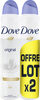 DOVE Déodorant Femme Anti-Transpirant Spray Original 2x200ml - Produto