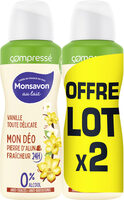 Monsavon Anti-Transpirant Femme Spray Compressé Vanille Toute Délicate 2x100ml - Product - fr