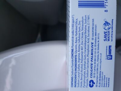 Flouride Toothpaste - Ingredients