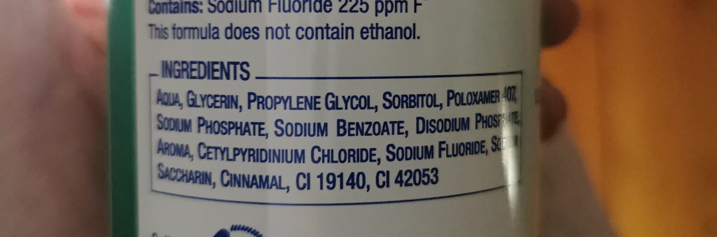 Flourigard fluoride rinse - Inhaltsstoffe - en