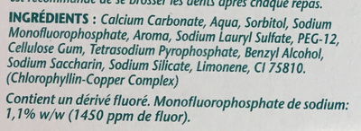 Fraîcheur Chlorophylle - Ingrédients - fr
