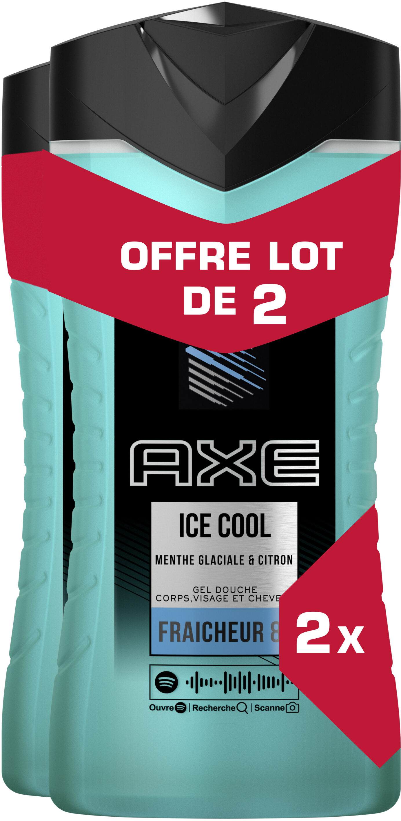 AXE Gel Douche Homme Ice Cool Lot 2x250ml - Tuote - fr