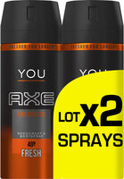 AXE Déodorant YOU Energised Spray Lot - Product - fr