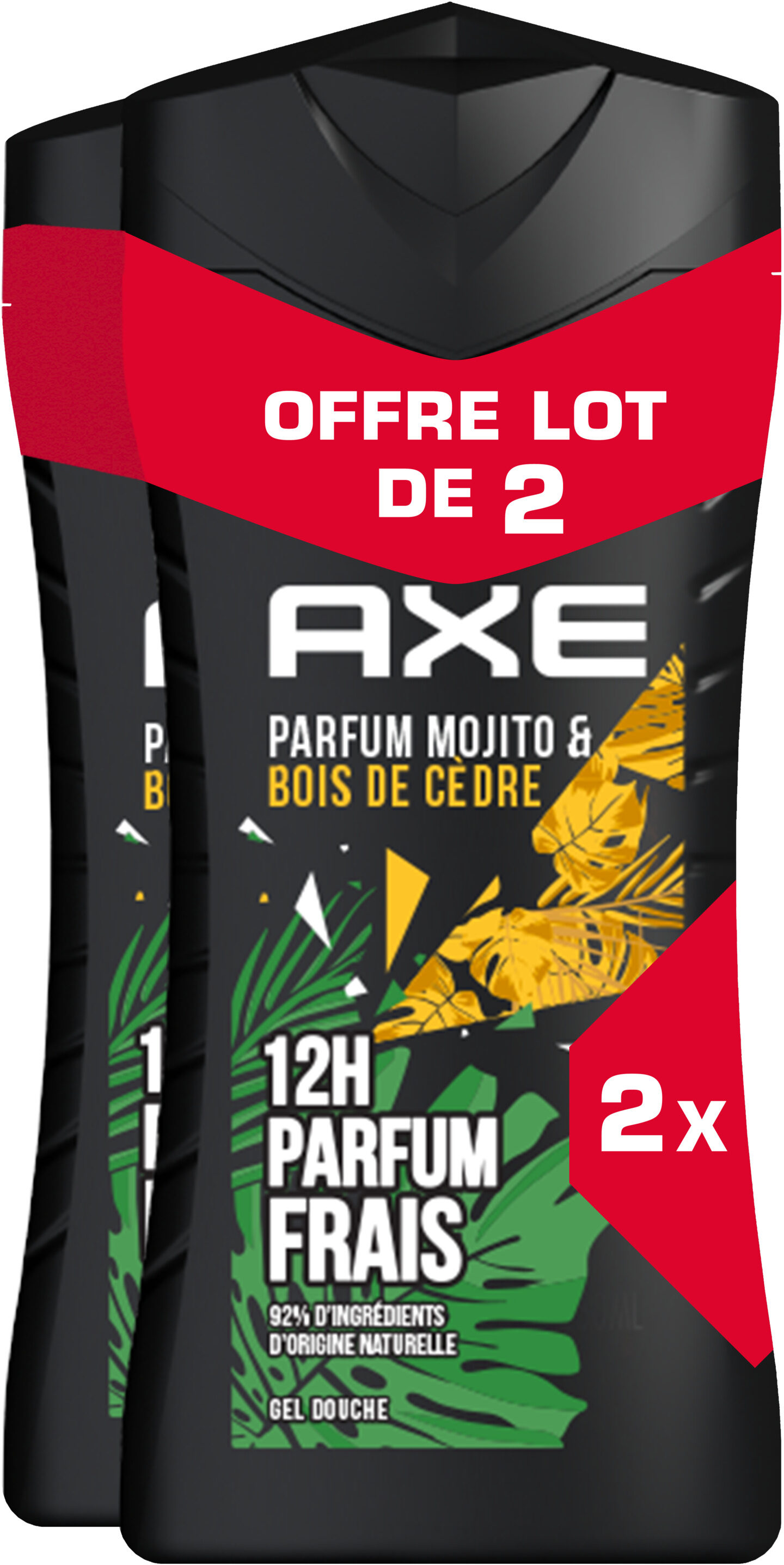 AXE Gel Douche Homme Wild Lot 2 X 250ml - Produit - fr