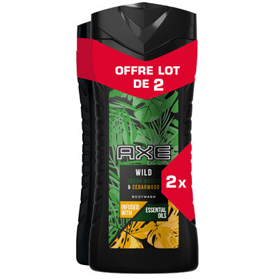 AXE Gel Douche Wild Mojito & Bois de Cèdre 2x400ml - 1