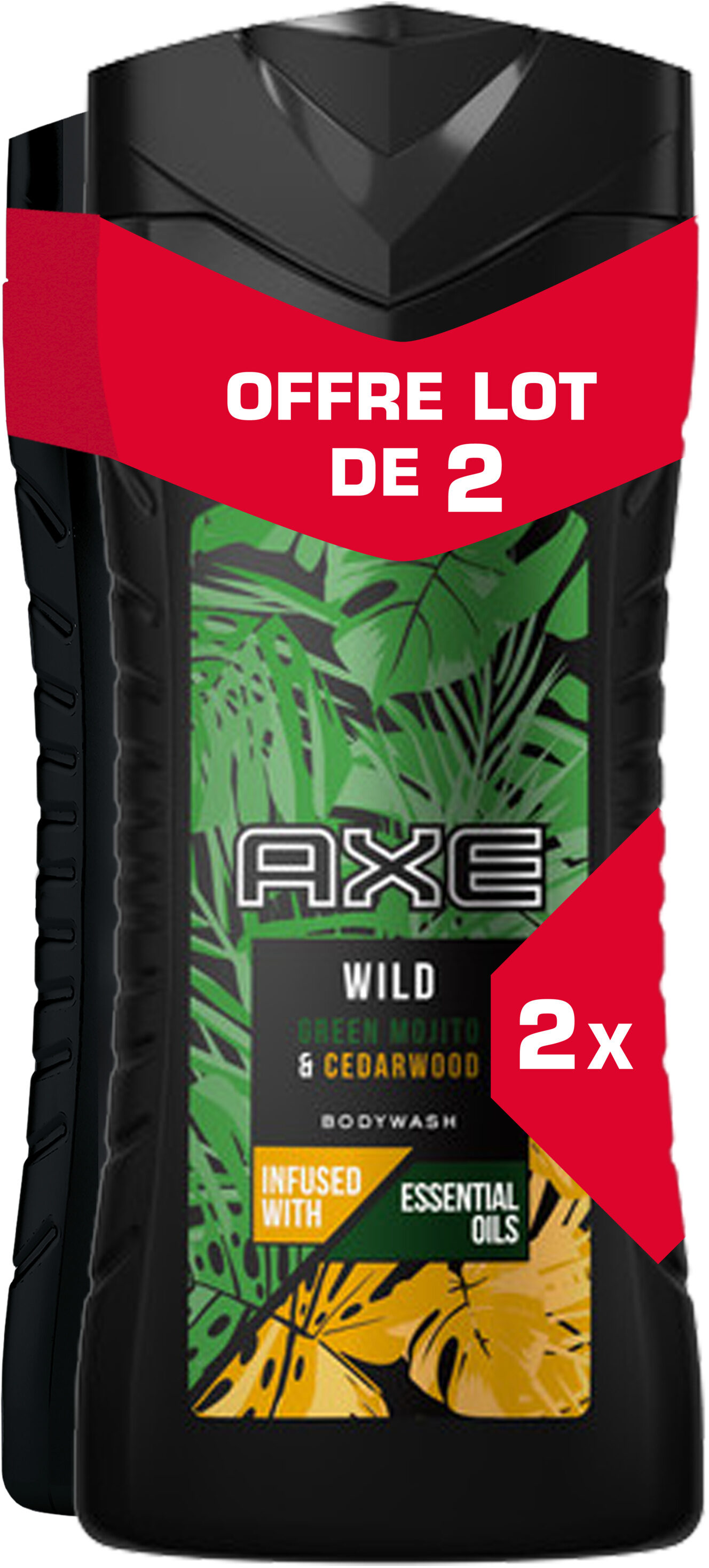 AXE Gel Douche Wild Mojito & Bois de Cèdre 2x400ml - Produit - fr