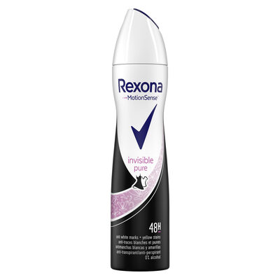 Rexona Déodorant Femme Spray Anti-Transpirant Invisible Pure 200ml - 9