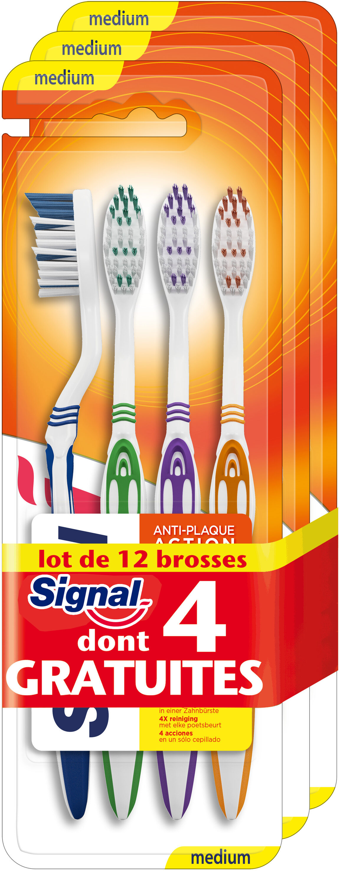 Signal Brosse à Dents 4 Actions Medium Lot de 4 - Produkt - fr